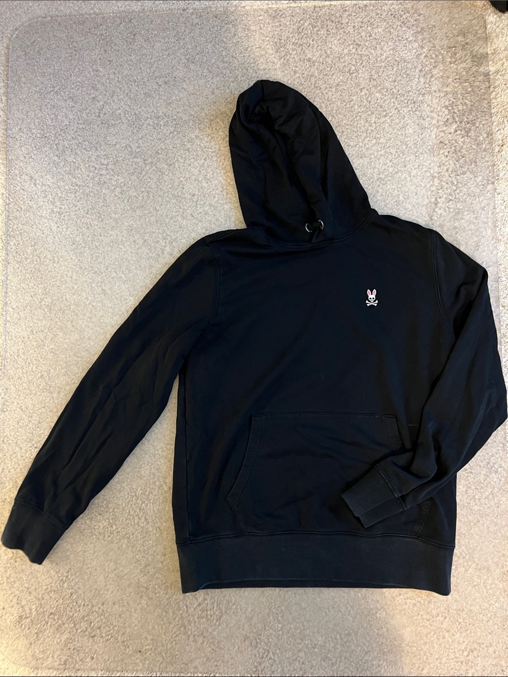 Psycho Bunny Black Hoodie with Pink Logo